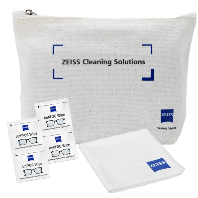 【ZEISS 蔡司】AntiFog Wipes 防霧拭鏡紙 100張 含原廠帆布包 + 拭鏡布