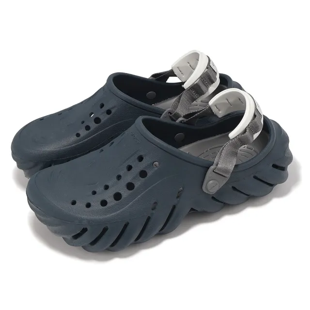 【Crocs】洞洞鞋 Echo Clog 輕量 防水 男鞋 女鞋 波波克駱格 涼拖鞋 卡駱馳 單一價(2079374EA)