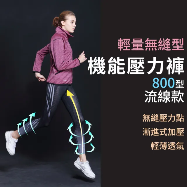 【FREEZONE】現貨 流線印花輕量無縫壓力長褲 女款-FZ800型(緊身機能壓縮/運動瑜珈/慢跑登山/健身重訓)