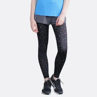 【FREEZONE】現貨 彩星印花輕量無縫壓力長褲 女款-FZ800II型(緊身機能壓縮/運動瑜珈/慢跑登山/健身重訓)