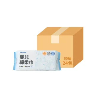 【Piyo Piyo 黃色小鴨】珍珠紋柔韌升級嬰兒綿柔巾(80抽x24包/箱 乾濕兩用巾 台灣製 洗臉巾 卸妝巾)