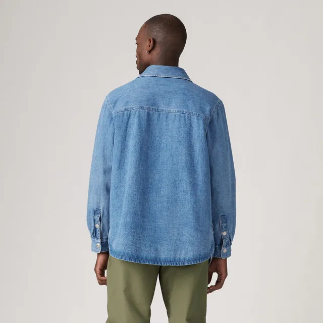 【LEVIS】男款 雙面穿丹寧襯衫式外套 熱賣單品 A8553-0000