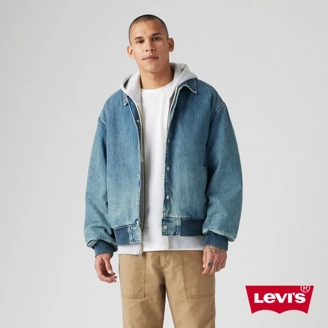 LEVIS 官方旗艦 男款 鋪棉丹寧牛仔飛行夾克 人氣新品 A8561-0001