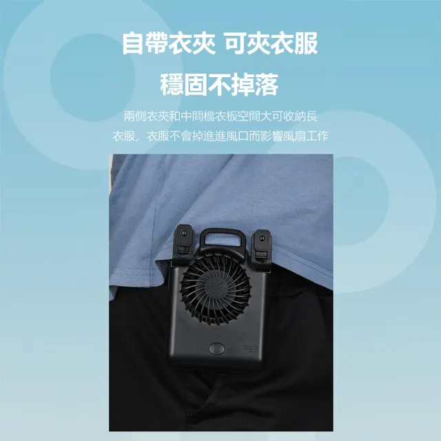 【華德通】F68掛腰掛脖風扇  顏色隨機(小型風扇 攜帶型風扇 夾式風扇 大功率 風力強)