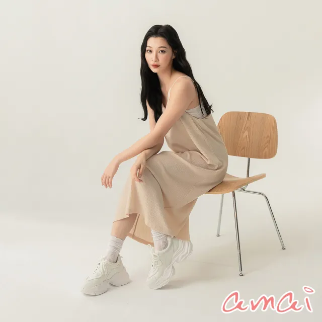 【amai】百搭時尚復古拼色設計輕量厚底老爹鞋 懶人鞋 小白鞋 運動鞋 休閒鞋 板鞋 增高 大尺碼(A、B、C款)