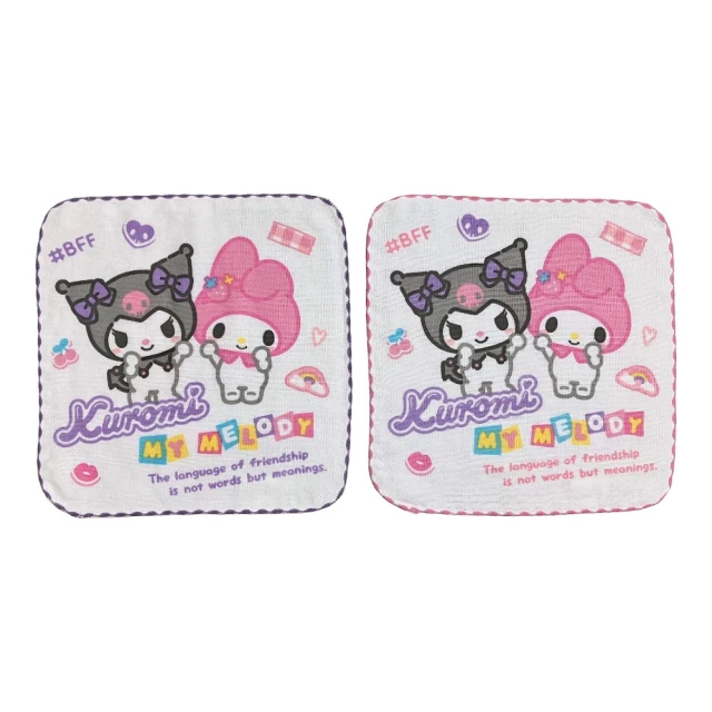 SANRIO 三麗鷗 酷洛米紗布印花大方巾6條入-顏色隨機