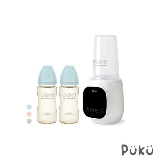 PUKU 藍色企鵝 Milky高效智能多功能溫奶器(含PPSU寬口奶瓶330ml*2)