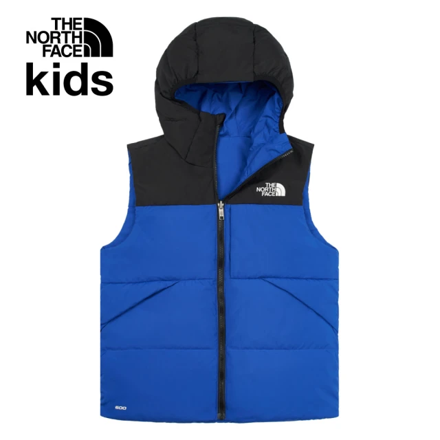 The North FaceThe North Face 北面兒童藍色防潑水舒適保暖兩面穿連帽羽絨背心｜89XREF1