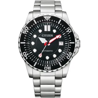 【CITIZEN 星辰】運動時尚自動上鍊機械錶-43mm/黑(NJ0120-81E)