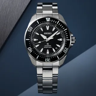 【SEIKO 精工】Prospex 黑武士經典200米機械潛水錶-黑x銀/41.7mm 雙12限定(SRPL13K1/4R35-06K0D)