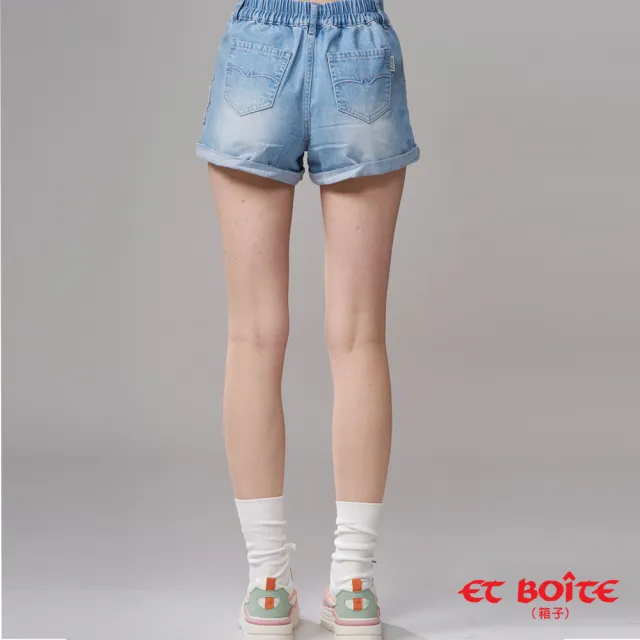 【BLUE WAY】女裝  娃娃無彈後鬆緊丹寧 短褲-ET BOiTE箱子