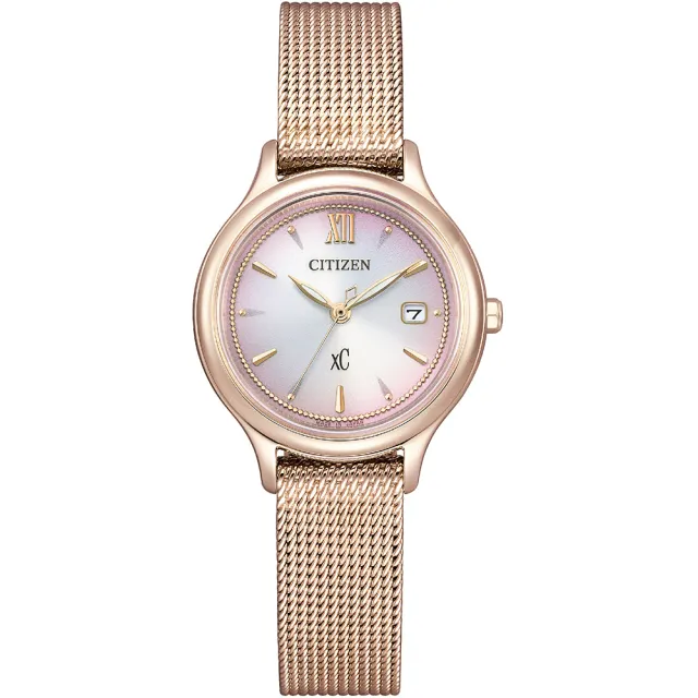 【CITIZEN 星辰 官方授權】xC 亞洲限定 Hebe田馥甄廣告款 光動能米蘭帶腕錶-28mm 情人節 禮物(EW2635-54Z)