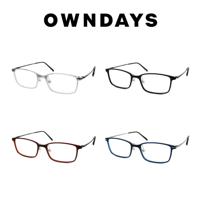 OWNDAYS AIR FIT輕薄系列 知性方型光學眼鏡(AF2002W-9A)