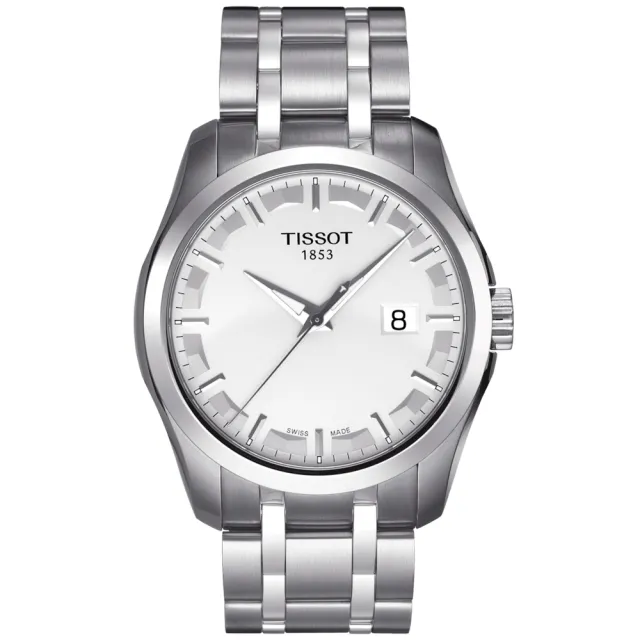 【TISSOT 天梭】COUTURIER列 1853 復古經典腕錶 618 週年慶 畢業禮物 (T0354101103100)