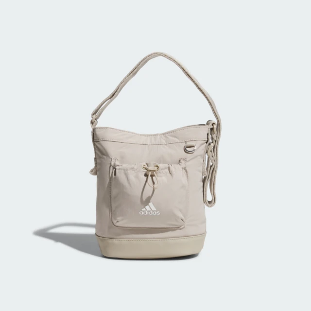 adidas 愛迪達 W Bucket Bag 水桶包 肩背包 斜背包 隨身包 手提 休閒 簡約 奶茶(JF1208)