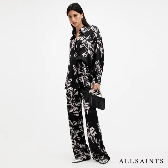 【ALLSAINTS】CHARLI 真絲印花花卉寬鬆襯衫 W010PB(舒適版型)