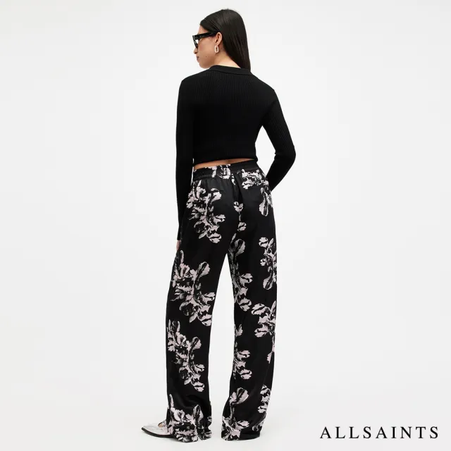 【ALLSAINTS】CHARLI 真絲印花花卉高腰長褲寬褲 W006TB(舒適版型)