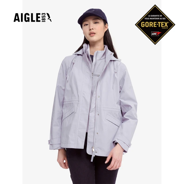 AIGLE 女 GORE-TEX 防水透氣外套AG-4A204A106 淺丁香紫(女外套 防水透氣外套 Goretex)