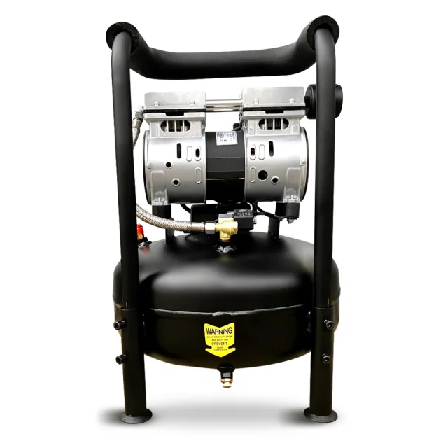 【MZB】15L 550W直立式無油空壓機 靜音低噪音(黑色低調質感/無油靜音/氣動工具/充氣/輕裝潢/模型吹塵)