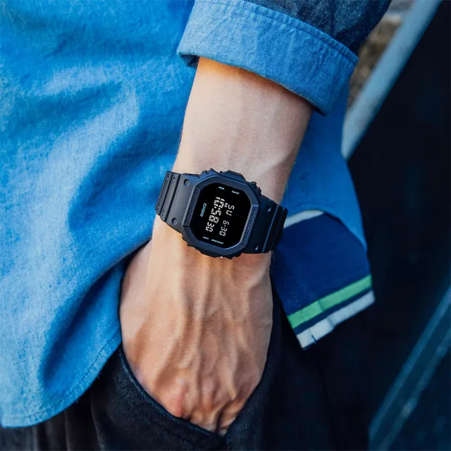 【CASIO 卡西歐】G-SHOCK 經典全黑電子錶 學生錶 百搭手錶 送禮 禮物 推薦(DW-5600UBB-1)