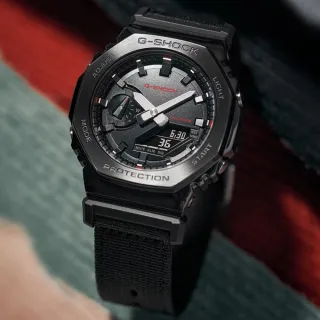【CASIO 卡西歐】G-SHOCK  八角錶殼 粗曠時尚 多功能雙顯腕錶 618 年中慶 禮物(GM-2100CB-1A)