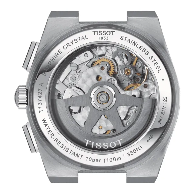 【TISSOT 天梭】PRX系列 熊貓 70年代復刻計時機械錶-42mm 開學禮 送禮 推薦(T1374271104100)