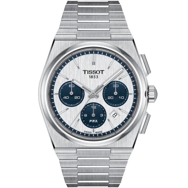 【TISSOT 天梭】PRX系列 熊貓 70年代復刻計時機械錶-42mm 開學禮 送禮 推薦(T1374271101101)