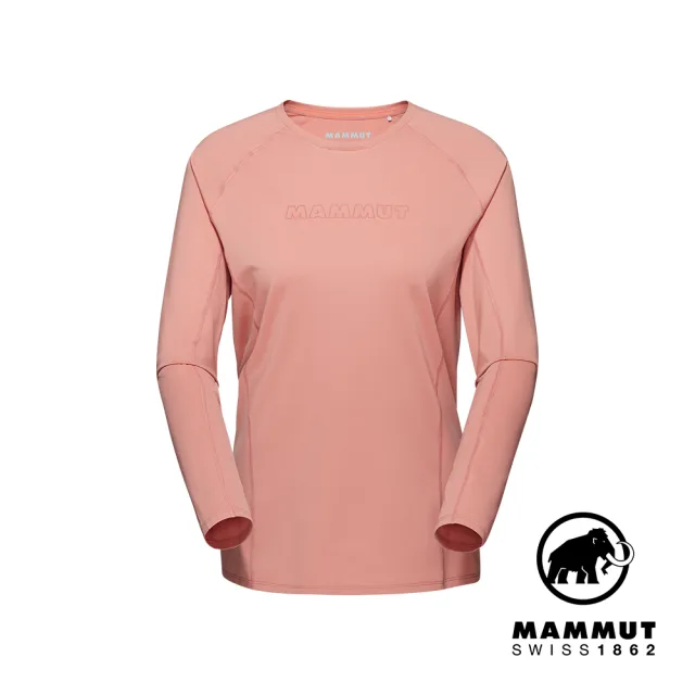 【Mammut 長毛象官方直營】Selun FL Longsleeve Logo W 機能LOGO長袖T恤 石英粉 女款 #1016-01450
