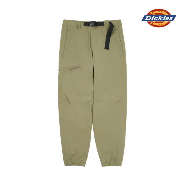 Dickies 男款棕綠色附可調節腰帶側拉鍊口袋設計休閒縮口褲｜DK0A87EK0IP