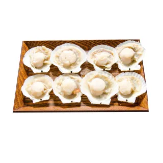 【鮮綠生活】鮮美扇貝 共1包(300g±10%/包 約7-10顆; 中秋烤肉 燒烤)