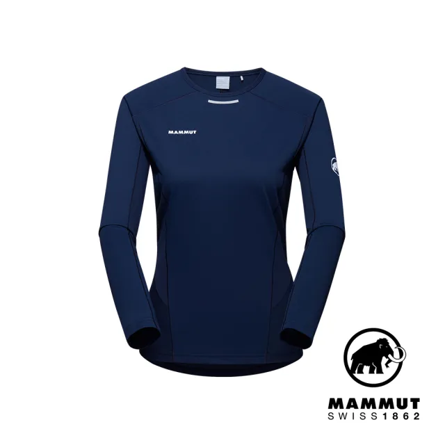 【Mammut 長毛象】Aenergy FL Longsleeve Women 輕量抗菌長袖排汗衣 海洋藍 女款 #1016-01380