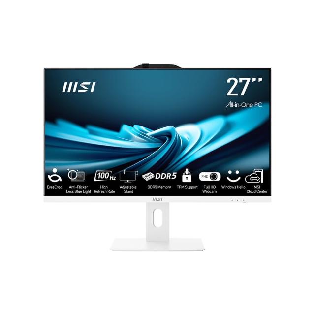 【MSI 微星】27型i5十核液晶特仕電腦(PRO AP272P 14M-633TW-SP5/i5-14400/32G/512G+1TB SSD/W11)