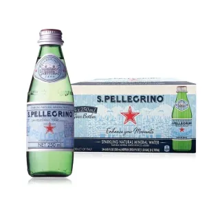 【S.Pellegrino 聖沛黎洛】天然氣泡礦泉水玻璃瓶裝250mlx24入/箱