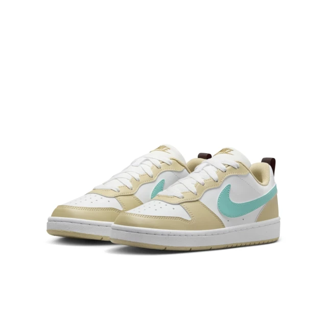 NIKE 耐吉 運動鞋 休閒鞋 女鞋 中大童 男鞋 COURT BOROUGH LOW RECRAFT GS 白綠黃(HM3726731)