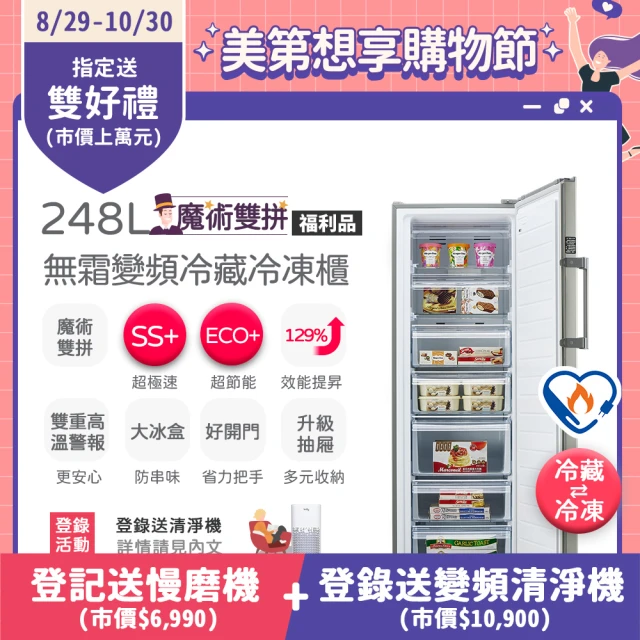 SANLUX 台灣三洋 240L直立式變頻冷凍櫃(SCR-V