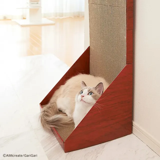 【Gari Gari Wall】特寬長方造型 貓抓板（可立牆）XL號 2色隨機出貨(AIM-CAT004-1/AIM-CAT004-2)