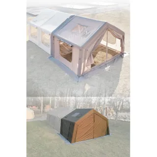 【Coody】9.0客廳擴充帳(充氣帳篷 庇護所 充氣帳 棉布 附防雨罩 別墅帳 露營 逐露天下)