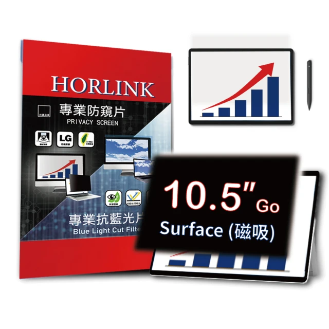 HORLINK Surface Go 2/3 10.5吋 磁吸式螢幕防窺片(防窺/抗藍光/抗眩光/螢幕保護)