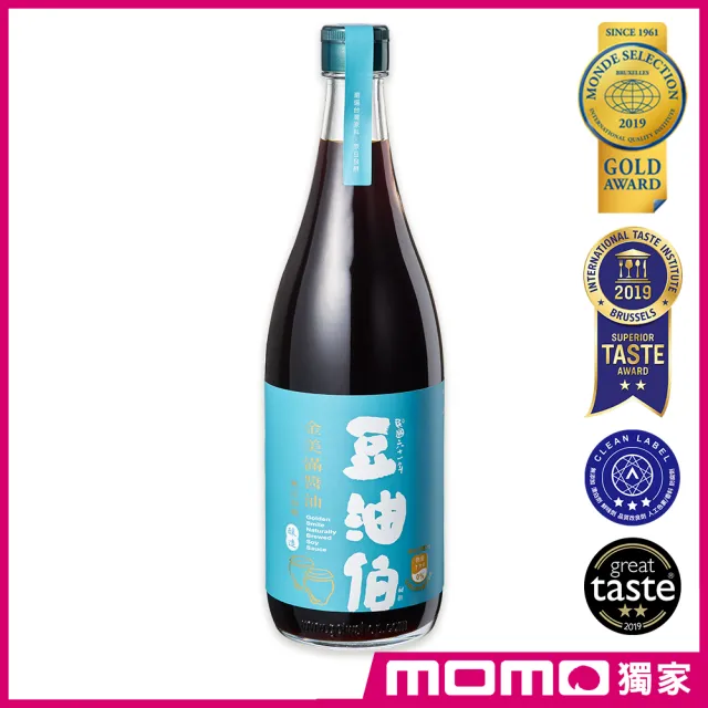 【豆油伯】金滿缸加大有食力組(金美滿醬油680ml*3瓶+缸底醬油680ml*3瓶)