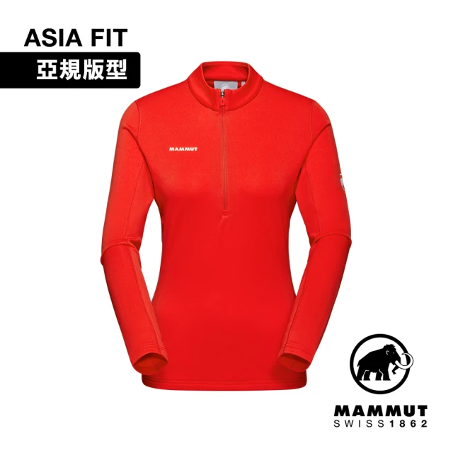 Mammut 長毛象 Aenergy ML Half Zip Pull AF W 保暖立領半拉鍊長袖排汗衣 經典紅 女款 #1016-01130