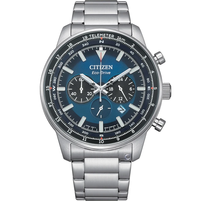 CITIZEN 星辰 光動能錶 計時腕錶 男錶 手錶 指針錶(CA4500-91L)