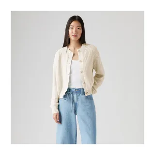 【LEVIS 官方旗艦】女款 開襟毛衣 米白 熱賣單品 A3235-0022