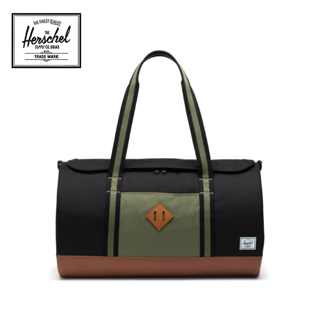 Herschel 官方直營 手提包 旅行袋 健身包 側背包 40L Heritage Duffle 黑綠(11385-06427-OS)