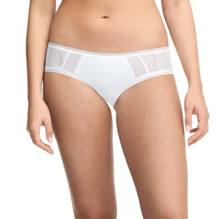 【Passionata】Romane.超柔纖四角女內褲 白色.46L40_010(彈性網眼織帶.幾何緹花網紗)