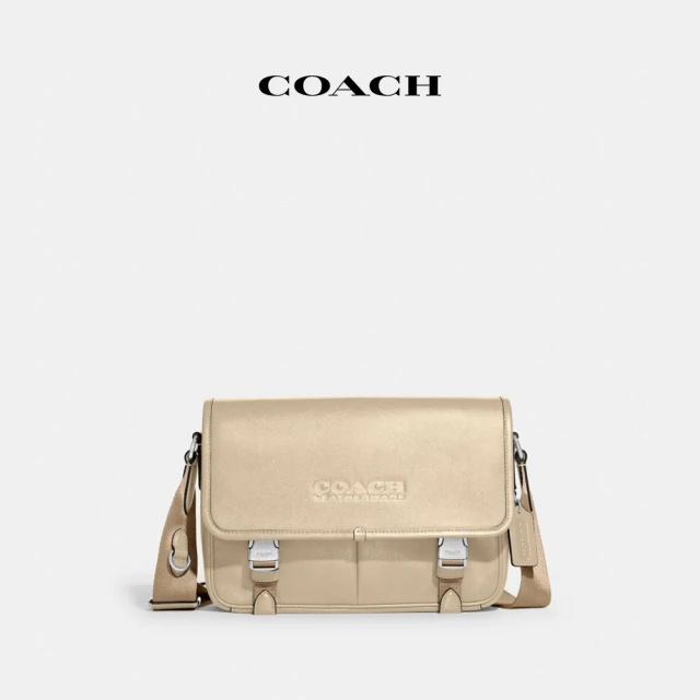 COACH官方直營 ARIA經典Logo單肩手袋-SV/黑色