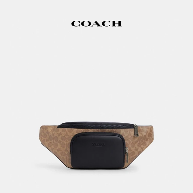 COACH官方直營 ARIA經典Logo單肩手袋-SV/黑色