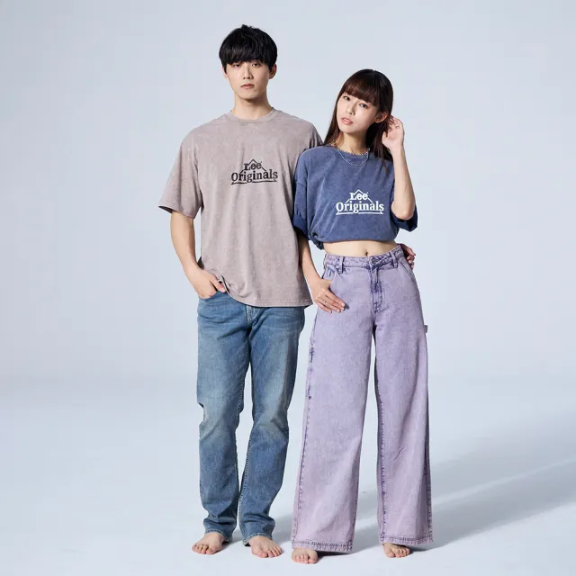 【Lee】中性 短袖T恤 / 復古水洗 胸前三角LOGO 共2色 男女共版(LB402065172 / LB402065185)