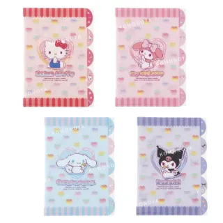 【小禮堂】Sanrio 三麗鷗 A4五層分類資料夾 - 軟糖款 Kitty 大耳狗 酷洛米(平輸品)