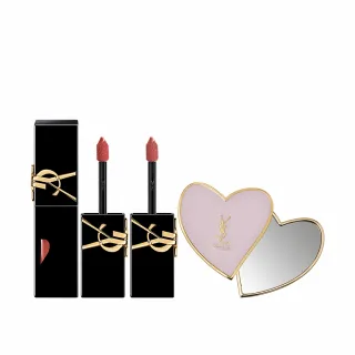 【YSL】官方直營 奢華鎖心光唇釉2入組(奢華印記鎖心光唇釉/任選)