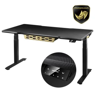 【MARSRHINO 火星犀牛】追速電競組 DEFENDER 天行者電動升降電競桌 + SPYDER 幻影 電競椅(DEFENDER+SPYDER)